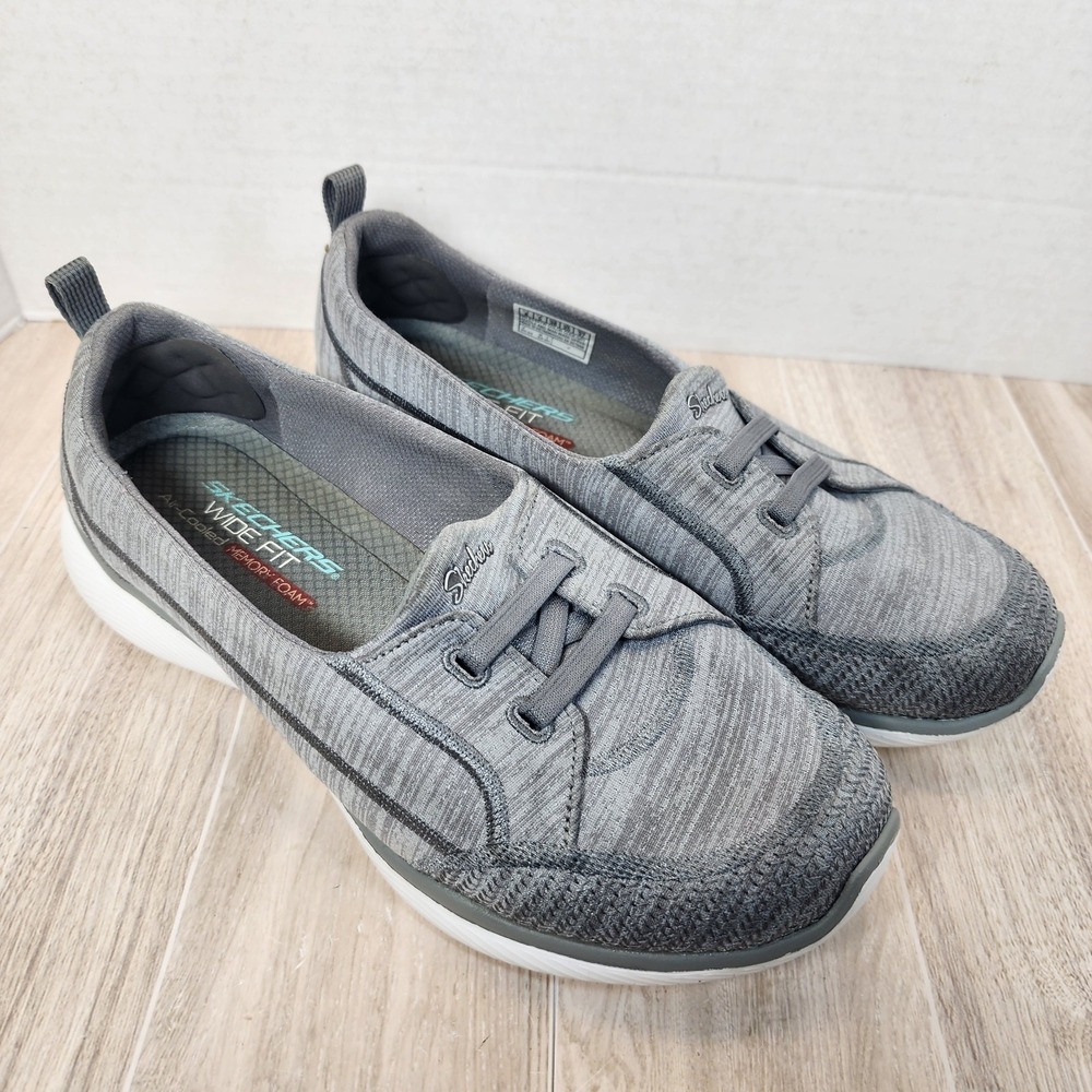 Skechers Microburst 2.0 Slip On Topnotch  Womens Size  8 Gray  Memory Foam - Picture 3 of 10